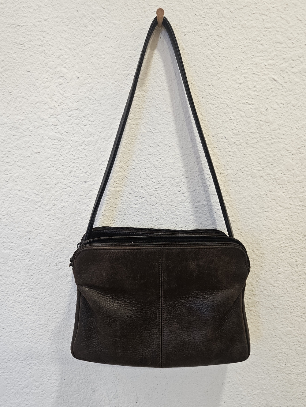 Gianni Bernini Vintage Dark Brown Leather Satchel - Everyday Shoulder Bag